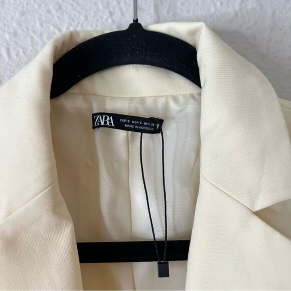 ZARA Butter Yellow Blazer Mini Dress Blogger Favorite Size Small - Picture 8 of 15